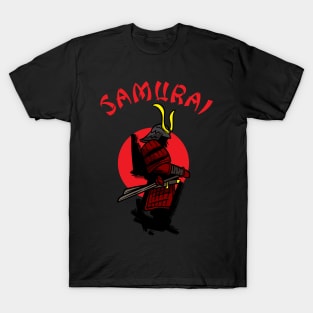 Samurai Warrior Ronin Sword Retro Japanese Design T-Shirt
